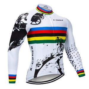 2019 Hot Pro Team Long Sleeve Cycling Jersey Set Bib Pants Ropa Ciclismo Bicycle Clothing MTB Bike Jersey Uniform Men Clothes