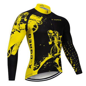 2019 Hot Pro Team Long Sleeve Cycling Jersey Set Bib Pants Ropa Ciclismo Bicycle Clothing MTB Bike Jersey Uniform Men Clothes