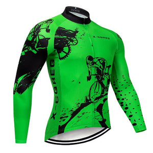 2019 Hot Pro Team Long Sleeve Cycling Jersey Set Bib Pants Ropa Ciclismo Bicycle Clothing MTB Bike Jersey Uniform Men Clothes