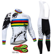 Load image into Gallery viewer, 2019 Hot Pro Team Long Sleeve Cycling Jersey Set Bib Pants Ropa Ciclismo Bicycle Clothing MTB Bike Jersey Uniform Men Clothes