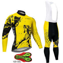 Load image into Gallery viewer, 2019 Hot Pro Team Long Sleeve Cycling Jersey Set Bib Pants Ropa Ciclismo Bicycle Clothing MTB Bike Jersey Uniform Men Clothes