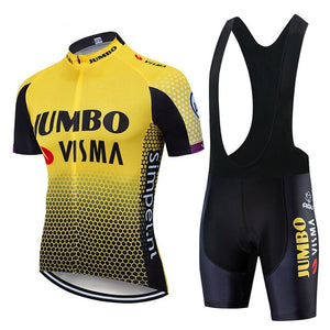 2019 lotto Jumbo visma cycling jersey set mens bicycle maillot MTB Racing ropa Ciclismo summer quick dry bike cloth 19D GEL pad