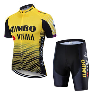 2019 lotto Jumbo visma cycling jersey set mens bicycle maillot MTB Racing ropa Ciclismo summer quick dry bike cloth 19D GEL pad