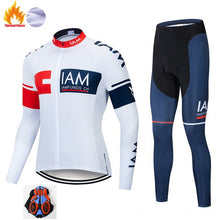 Load image into Gallery viewer, 2019 Hot IAM Winter Thermal Fleece Cycling Jersey Long Sleeve Jerseys Cycling Bib Pants Set Bike Bicycle Cycling Clothing