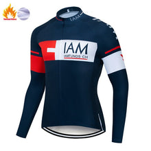 Load image into Gallery viewer, 2019 Hot IAM Winter Thermal Fleece Cycling Jersey Long Sleeve Jerseys Cycling Bib Pants Set Bike Bicycle Cycling Clothing