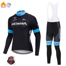 Load image into Gallery viewer, ASTANA 2019 Pro Winter Thermal Fleece Woman Cycling jerseys Sets MTB Wear Bike Wear Clothing Ciclismo Long Sleeve Bicycle