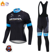 Load image into Gallery viewer, ASTANA 2019 Pro Winter Thermal Fleece Woman Cycling jerseys Sets MTB Wear Bike Wear Clothing Ciclismo Long Sleeve Bicycle