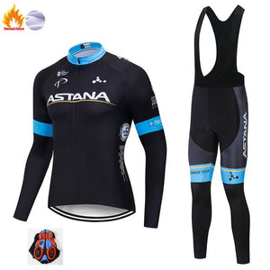 ASTANA 2019 Pro Winter Thermal Fleece Woman Cycling jerseys Sets MTB Wear Bike Wear Clothing Ciclismo Long Sleeve Bicycle