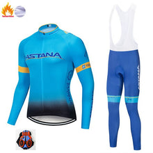 Load image into Gallery viewer, ASTANA 2019 Pro Winter Thermal Fleece Woman Cycling jerseys Sets MTB Wear Bike Wear Clothing Ciclismo Long Sleeve Bicycle