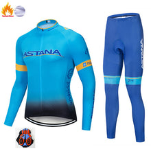 Load image into Gallery viewer, ASTANA 2019 Pro Winter Thermal Fleece Woman Cycling jerseys Sets MTB Wear Bike Wear Clothing Ciclismo Long Sleeve Bicycle