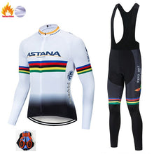 Load image into Gallery viewer, ASTANA 2019 Pro Winter Thermal Fleece Woman Cycling jerseys Sets MTB Wear Bike Wear Clothing Ciclismo Long Sleeve Bicycle