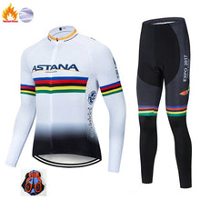 Load image into Gallery viewer, ASTANA 2019 Pro Winter Thermal Fleece Woman Cycling jerseys Sets MTB Wear Bike Wear Clothing Ciclismo Long Sleeve Bicycle