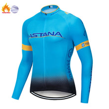 Load image into Gallery viewer, ASTANA 2019 Pro Winter Thermal Fleece Woman Cycling jerseys Sets MTB Wear Bike Wear Clothing Ciclismo Long Sleeve Bicycle