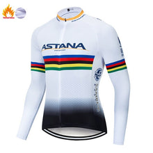 Load image into Gallery viewer, ASTANA 2019 Pro Winter Thermal Fleece Woman Cycling jerseys Sets MTB Wear Bike Wear Clothing Ciclismo Long Sleeve Bicycle