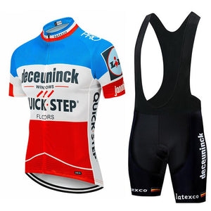 2019 BlacK Quickstep Cycling Clothing Bike jersey Quick Dry Bicycle clothes mens summer team Cycling Jerseys 20D bike shorts set