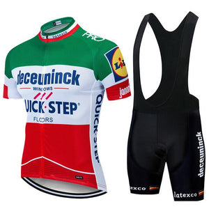 2019 BlacK Quickstep Cycling Clothing Bike jersey Quick Dry Bicycle clothes mens summer team Cycling Jerseys 20D bike shorts set