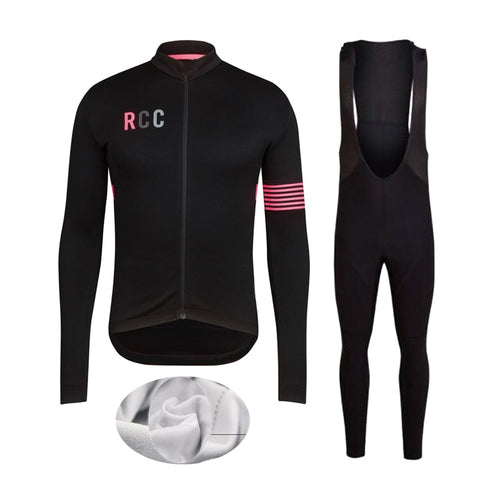 2019 RCC Pro Winter Thermal Fleece Cycling Jerseys Set Bike Clothing Maillot Ropa Ciclismo Invierno Mountain Bicycle Clothes