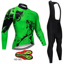 Load image into Gallery viewer, 2019 Hot Pro Team Long Sleeve Cycling Jersey Set Bib Pants Ropa Ciclismo Bicycle Clothing MTB Bike Jersey Uniform Men Clothes