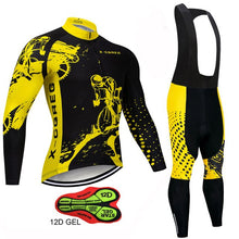 Load image into Gallery viewer, 2019 Hot Pro Team Long Sleeve Cycling Jersey Set Bib Pants Ropa Ciclismo Bicycle Clothing MTB Bike Jersey Uniform Men Clothes