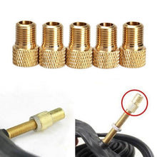 Load image into Gallery viewer, 4PCS Valve Adapter Pump Convert Presta To Schrader Copper Valve Adaptor Adapters Wheels Gas Nozzle Tube Tool Bicycle Accessories