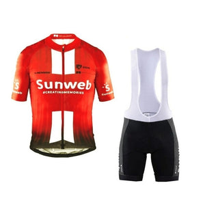 2020 Pro team lotto soudal red cycling jersey sets Bicycle maillot breathable Ropa Ciclismo MTB Short sleeve bike cloth 9D GEL