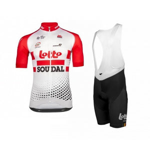 2020 Pro team lotto soudal red cycling jersey sets Bicycle maillot breathable Ropa Ciclismo MTB Short sleeve bike cloth 9D GEL