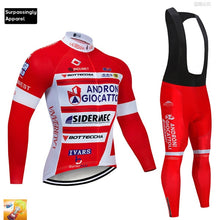 Load image into Gallery viewer, 2019 Pro Men&#39;s UCI Team Red ANDRO Cycling Jersey Pants Set Autumn Ropa Ciclismo 9D Gel Pad Cycling Wear Bicycle Clothing Suit