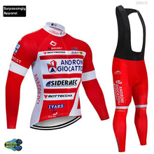 Load image into Gallery viewer, 2019 Pro Men&#39;s UCI Team Red ANDRO Cycling Jersey Pants Set Autumn Ropa Ciclismo 9D Gel Pad Cycling Wear Bicycle Clothing Suit