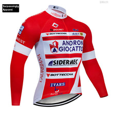 Load image into Gallery viewer, 2019 Pro Men&#39;s UCI Team Red ANDRO Cycling Jersey Pants Set Autumn Ropa Ciclismo 9D Gel Pad Cycling Wear Bicycle Clothing Suit