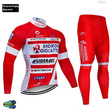 Load image into Gallery viewer, 2019 Pro Men&#39;s UCI Team Red ANDRO Cycling Jersey Pants Set Autumn Ropa Ciclismo 9D Gel Pad Cycling Wear Bicycle Clothing Suit