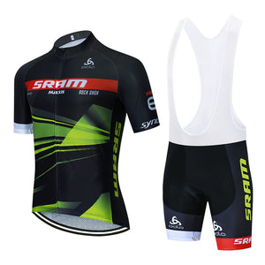 2020 NEW SRAM cycling TEAM jersey 20D bike shorts set MTB Ropa Ciclismo men short sleeve PRO bicycle shirts Maillot CLOTHING