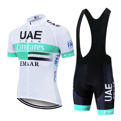 2019 UAE Cycling Jersey 9d Bike Shorts Set Ropa Ciclismo Mens Summer Quick Dry Pro Cycling Maillot Hombre Roupa Pants Clothes