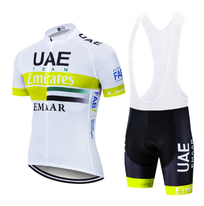 2019 UAE Cycling Jersey 9d Bike Shorts Set Ropa Ciclismo Mens Summer Quick Dry Pro Cycling Maillot Hombre Roupa Pants Clothes