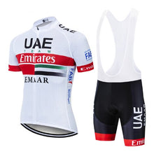 Load image into Gallery viewer, 2019 UAE Cycling Jersey 9d Bike Shorts Set Ropa Ciclismo Mens Summer Quick Dry Pro Cycling Maillot Hombre Roupa Pants Clothes