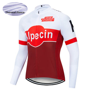 2019 Team KATUSHA long sleeve Winter Thermal Fleece cycling jersey set outdoor sport ropa ciclismo bike Wear 19D gel pad