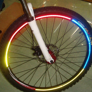 Bicycle reflector Fluorescent MTB Bike  Cycling Wheel Rim Reflective Stickers Decal Accessories