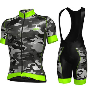 2019 Ropa Ciclismo Cycling Jersey Set Bike Bib Shorts Breathable Camouflage Green Summer Quick Dry MTB Bicycle Cycling Clothing