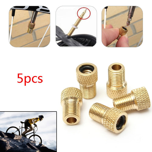 5Pcs Wheel Tire Transfer Valve Adapter Presta To Schrader Cinverter Road Bike Cycle Bicycle Punp Tube